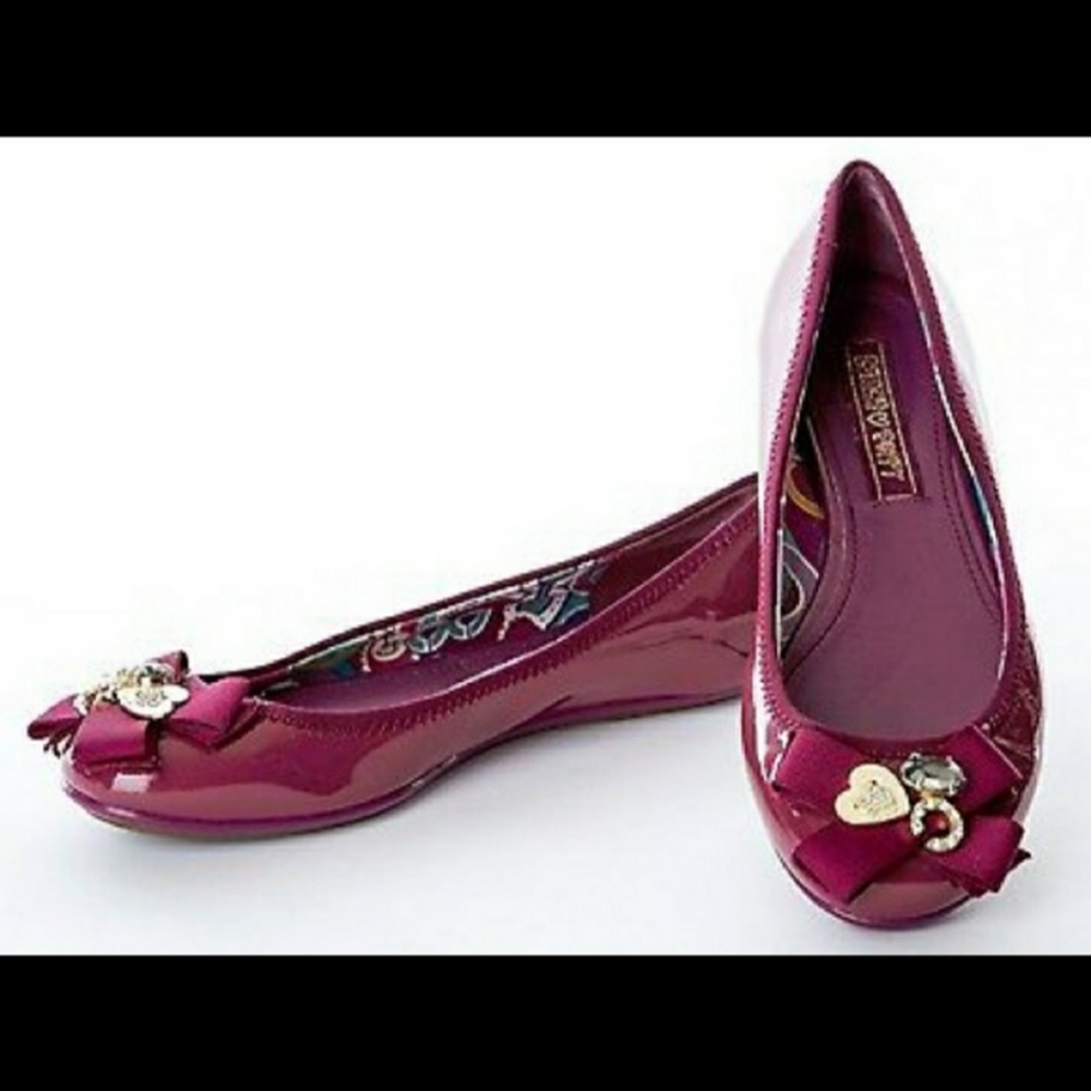 Coach Poppy Caper Bow Charm Flats